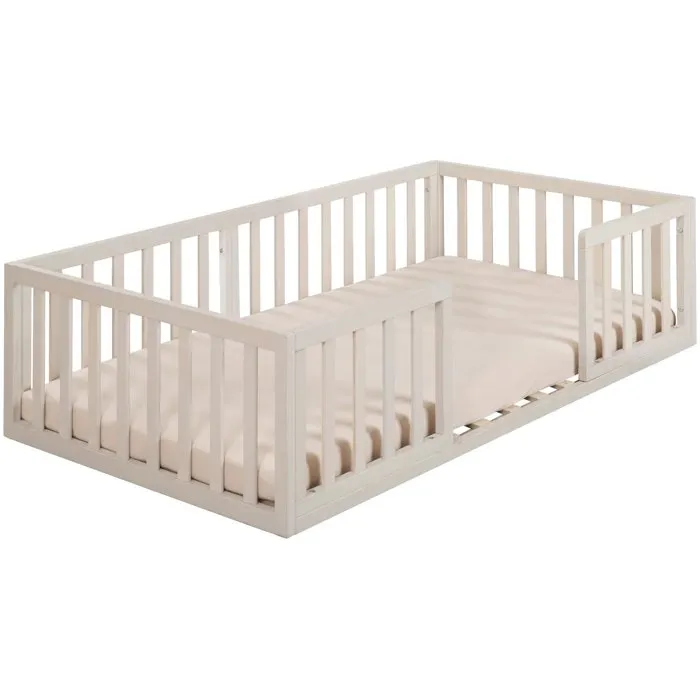 Roba Lit Montessori au sol 70 x 140 cm - Stone Washed / Écru