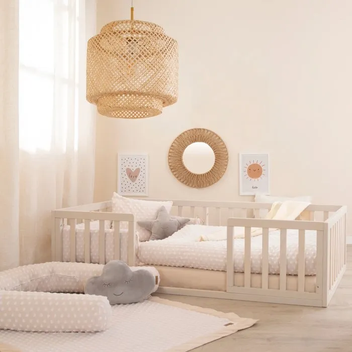 Roba Lit Montessori au sol 70 x 140 cm - Stone Washed / Écru