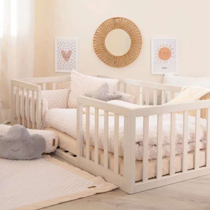 Roba Lit Montessori au sol 70 x 140 cm - Stone Washed / Écru