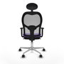 Piqueras y Crespo Chaise de Bureau Jorquera avec Appui-tête Lila