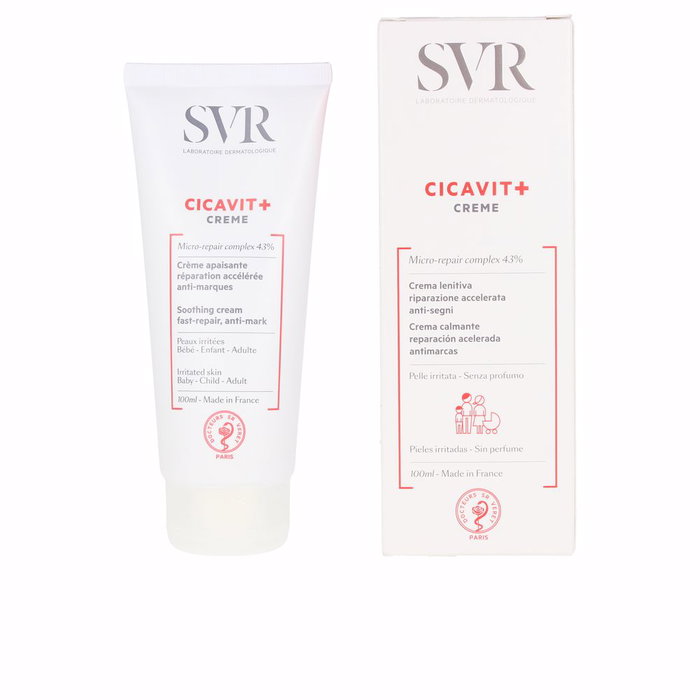 SVR LABORATOIRE DERMATOLOGIQUE CICAVIT+ Crème Réparatrice Peaux Sensibles et Endommagées, Soulagement Irritations, 100 ml SVR LABORATOIRE DERMATOLOGIQUE CICAVIT+ Crème Réparatrice Peaux Sensibles et Endommagées, Soulagement Irritations, 100 ml