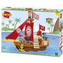 ABRICK Ecoiffier - Jeu de construction Bateau pirate avec 2 pirates, perroquet, coffre au trésor et canons - Pour enfants à partir de 18 mois
