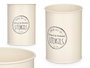 Kinvara Porte-ustensiles Acier Crème 12,8x17x12,8 cm (Set de 12)