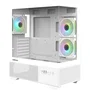 Zalman CHRONIX V2 ZM-CHROV2WH - Boîtier PC Moyen Tour ATX sans alimentation, vitres trempées latérale et façade, ventilateurs A-RGB 120 mm, USB Type-C, blanc