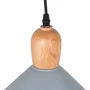 Laura Luminaire suspendu - SKD-P134-W - Suspension design en métal aluminium et bois, hauteur de câble réglable