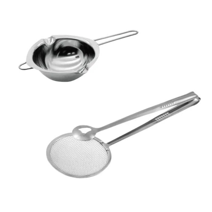 ZENKER Smart Pastry - Kit bain-marie à chocolat et pince à friture en inox, pour beignets et pâtisserie (26 cm, 28,5 cm) ZENKER Smart Pastry - Kit bain-marie à chocolat et pince à friture en inox, pour beignets et pâtisserie (26 cm, 28,5 cm)