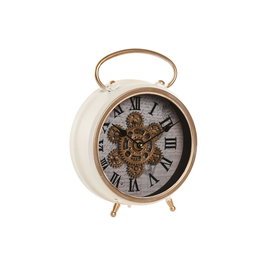Horloge de table Home ESPRIT Blanc Doré Scandi
