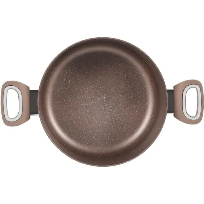 Arthur Martin AM5531 Marmite en aluminium 28 cm avec couvercle en verre et revêtement antiadhésif, compatible tous feux dont induction