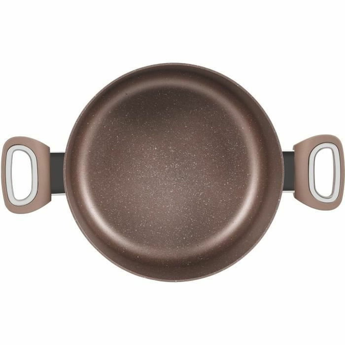 Arthur Martin Marmite 28 cm avec couvercle en verre Terracota Arthur Martin Marmite 28 cm avec couvercle en verre Terracota