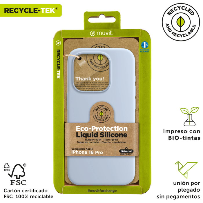 Muvit Recycletec Coque en Silicone Liquide pour Apple - Écologique