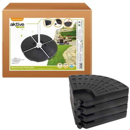 Color Baby - Support pour parasol en plastique, 4 pièces, 52-66 kg, dimensions 48 x 48 x 7.5 cm