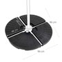 Color Baby - Support pour parasol en plastique, 4 pièces, 52-66 kg, dimensions 48 x 48 x 7.5 cm