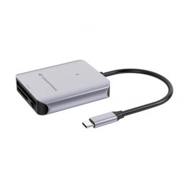 Conceptronic BIAN09G Lecteur de cartes USB Type-C gris, 10 Gbps, USB 3.2 Gen 2, SD/MicroSD/CFast