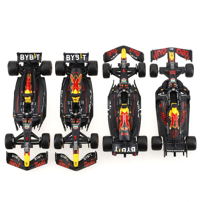 BURAGO Blister 4 voitures de championnats F1 Red Bull en métal