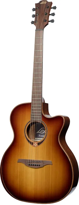 LAG Guitare Acoustique Auditorium A/E Cutaway Édition Limitée Bisel Brown Shadow LAG Guitare Acoustique Auditorium A/E Cutaway Édition Limitée Bisel Brown Shadow