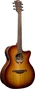 LAG Guitare Acoustique Auditorium A/E Cutaway Édition Limitée Bisel Brown Shadow