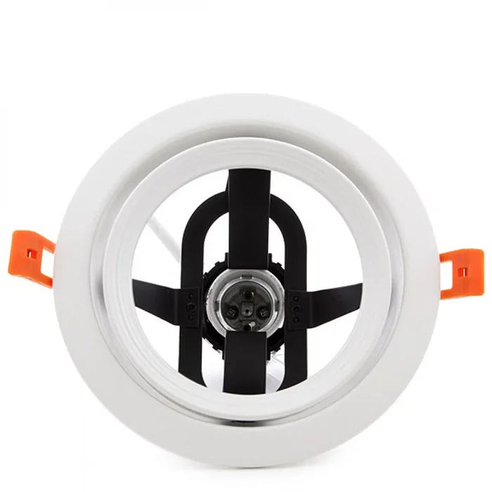 Spot encastrable Par 30 E27 blanc (sans ampoule), orientable