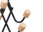 Berilo Perle 6 Crochets Porte Noire Métal Bois 24x18x12.5 cm (Set de 12)