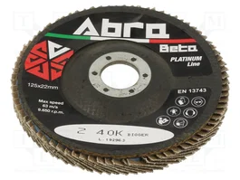 ABRA BETA Disque à polir à lambeau Ø 125mm Granulation 40 22,23mm