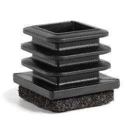 HERRAJES ALK Contera carrée d'insertion avec feutre 25x25 mm Marron