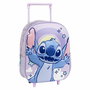 Cartable 3D avec roulettes Stitch Lila 25,0 x 31,0 x 10,0 cm