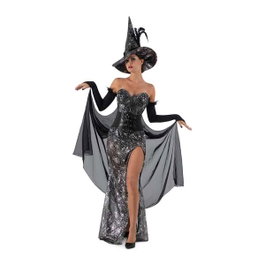 My Other Me Déguisement Sorcière Corbeau avec Chapeau, Robe et Cape Taille L