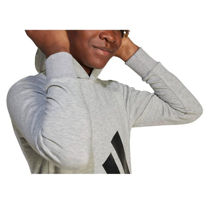 Sweat-shirt à capuche fille Adidas Big Logo French Terry Hd Gris clair S