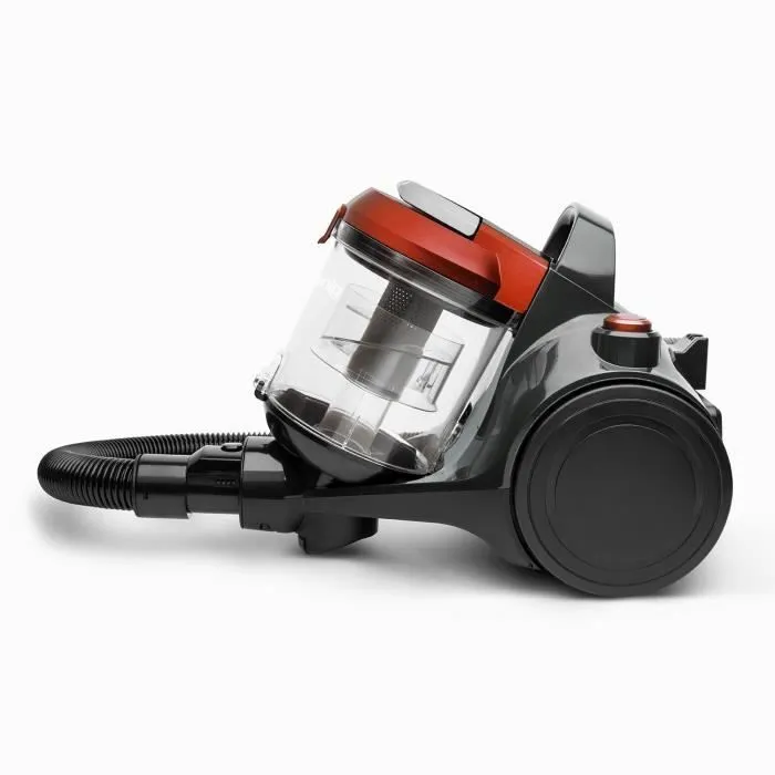 Hkoenig STC58 Aspirateur traîneau sans sac 850W, Classe énergie A, Filtre HEPA 12 lavable, 79dB, Capacité 2.5L - Avec accessoires multi-surfaces