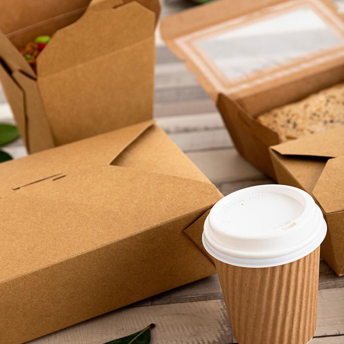 Blister 500 Recipientes Cartón Nat Bio Paperlynen 0,87 L - 14,9x14,9x4,5 cm