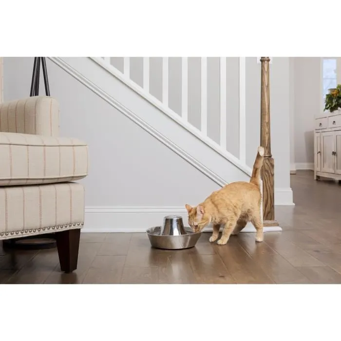 PetSafe SEASIDE - Fontaine à eau pour chiens et chats, 1.8L inoxydable, silencieuse, avec filtre