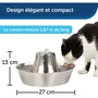 PetSafe SEASIDE - Fontaine à eau pour chiens et chats, 1.8L inoxydable, silencieuse, avec filtre