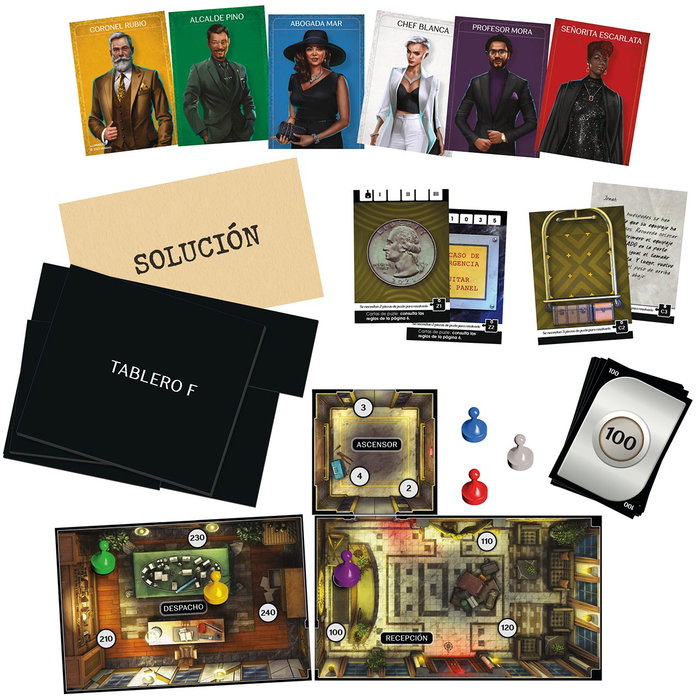 Hasbro Games Cluedo Escape Traición En El Hotel F6417 - Jeu d'évasion et de déduction en espagnol pour 10 ans et plus