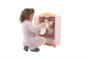 Arias Armoire Nature Rose avec 2 Tiroirs et 5 Cintres