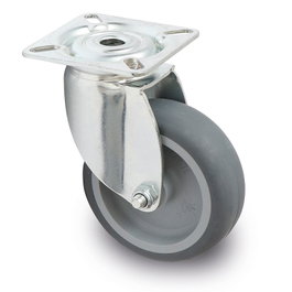 Tente Roue pivotante Agila avec jante en caoutchouc Ø75 mm