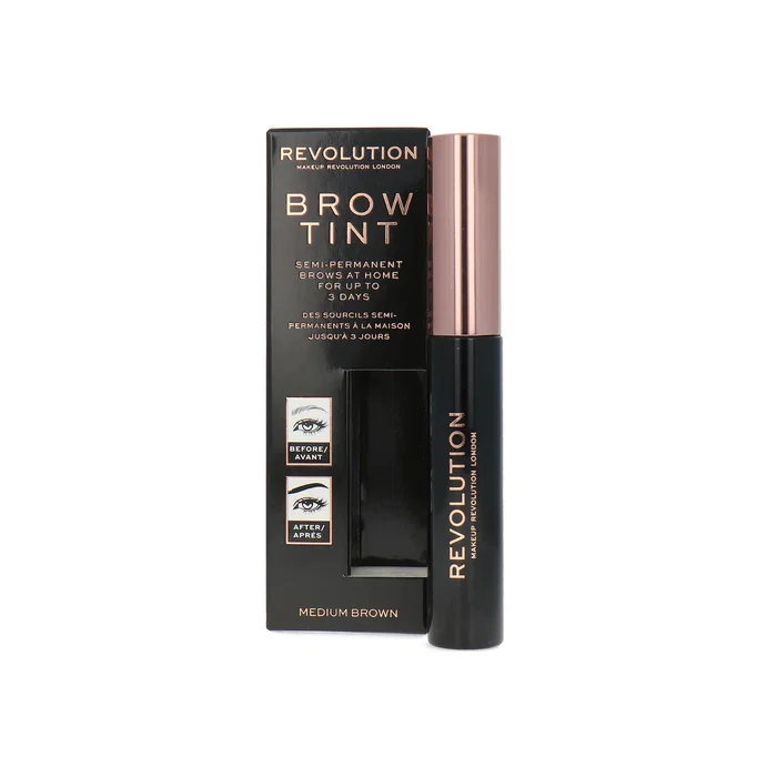 Makeup Revolution Brow Tint Gel à sourcils Marron moyen Makeup Revolution Brow Tint Gel à sourcils Marron moyen