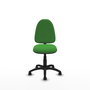 PIQUERAS Y CRESPO Chaise de bureau Aýna, tissu vert, base polyamide noir, roulettes parquet