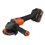 Black + Decker BCG6L8F1S-QW Meuleuse sans fil 18V Brushless 115 mm avec batterie 4Ah, chargeur, 3 disques et sac de transport