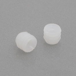 HERRAJES ALK Écrou Nylon Blanc M4 D8X8 8mm pour perceuse, tête sans fente