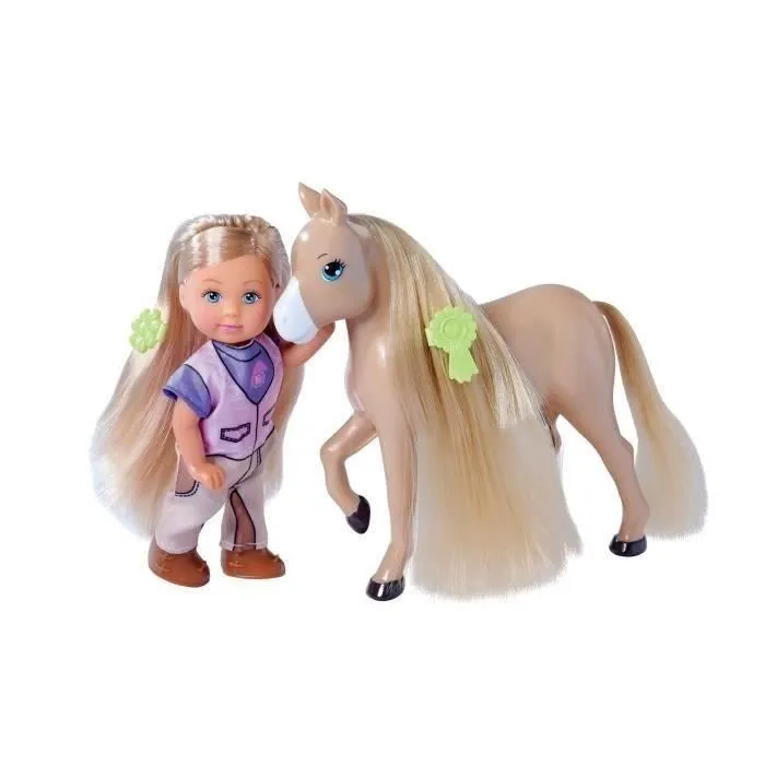 Silvertorn - Caleche avec poupée Steffi Love Evi et son cheval beige - Poupée cavalière de 12cm avec 6 accessoires - Jouet pour enfant de 3 à 8 ans Silvertorn - Caleche avec poupée Steffi Love Evi et son cheval beige - Poupée cavalière de 12cm avec 6 accessoires - Jouet pour enfant de 3 à 8 ans