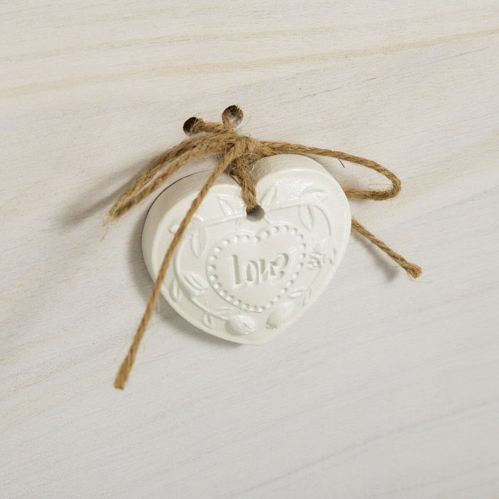 BigBuy Home Commode SWEET HEART Crème Naturel