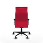 Piqueras Y Crespo Fauteuil Exécutif Albacete, Tissu Rouge, Mécanisme Synchrone, Accoudoirs 2D