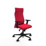 Piqueras Y Crespo Fauteuil Exécutif Albacete, Tissu Rouge, Mécanisme Synchrone, Accoudoirs 2D
