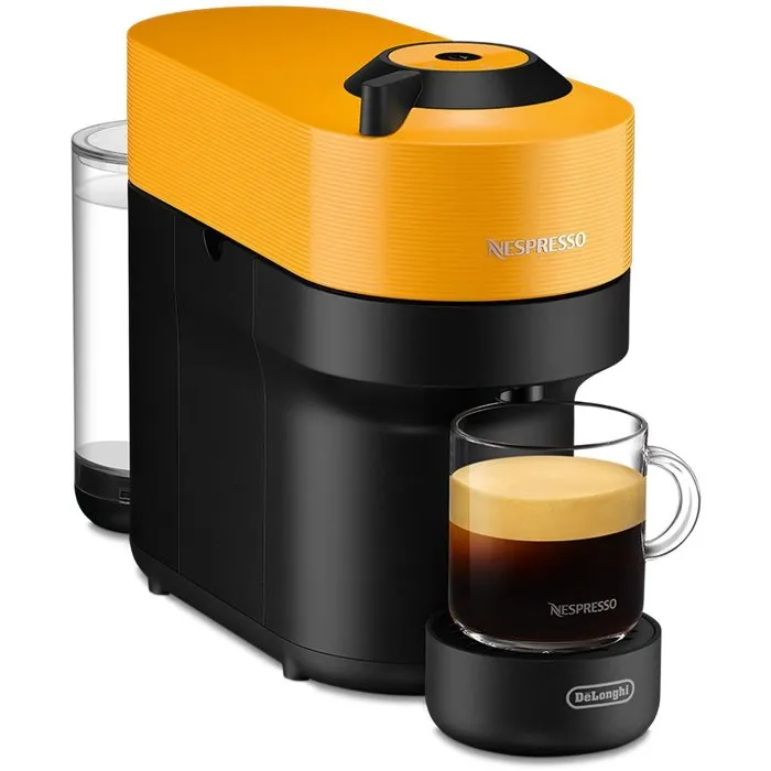 De'Longhi Machine à café à capsules Nespresso Vertuo Pop ENV90.Y - Jaune - 7 capsules incluses - Technologie Centrifusion - 5 tailles de tasse De'Longhi Machine à café à capsules Nespresso Vertuo Pop ENV90.Y - Jaune - 7 capsules incluses - Technologie Centrifusion - 5 tailles de tasse