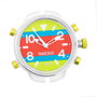 Watxandco RWA3742 Unisexe - Boîtier Transparent et Cadran Rouge