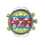 Watxandco RWA3742 Unisexe - Boîtier Transparent et Cadran Rouge