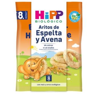 HIPP Aritos de Espelta Y Avena Snack 30Gr. Bio Sg - Biscuits sans sucre ajouté pour bébés dès 8 mois HIPP Aritos de Espelta Y Avena Snack 30Gr. Bio Sg - Biscuits sans sucre ajouté pour bébés dès 8 mois