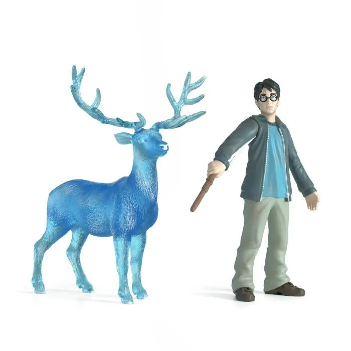 Schleich 42680 Figurine Harry Potter et son Patronus, Personnage de Collection, Jouet Enfant 6 ans et plus