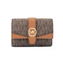 Michael Kors 35S5GGRK4B-BROWN Portefeuille Greenwich Marron en Toile