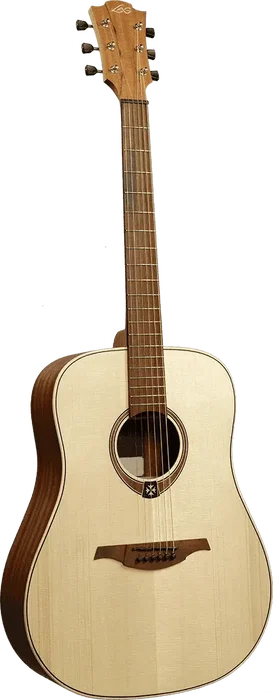 LAG Guitare Acoustique Folk Dreadnought Gaucher Naturelle Table Epicéa Massif Acajou LAG Guitare Acoustique Folk Dreadnought Gaucher Naturelle Table Epicéa Massif Acajou