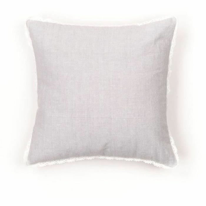 Today Coussin Charme Chambray x Dentelle Capucine 40 x 40 cm